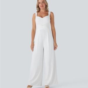 NWT HALARA U-Back White Jumpsuit
